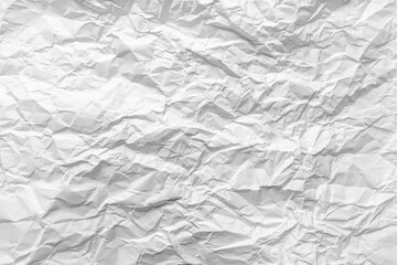 Naklejka premium Heavy wrinkles of white crumpled paper used in background illustration.