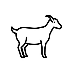 Obraz premium Simple line drawing of a goat standing on all fours