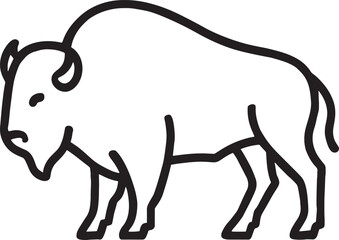 Vector bison icon