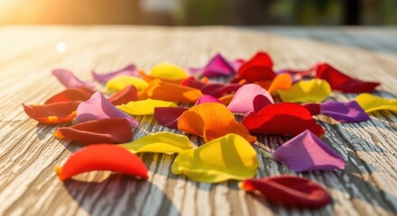 Fototapeta premium Scattered Rose Petals