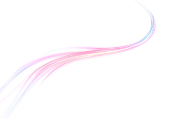 Fototapeta premium Graceful, curved stream of pink and blue light