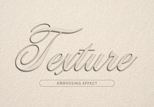 Script Paper Embossing Text Effect