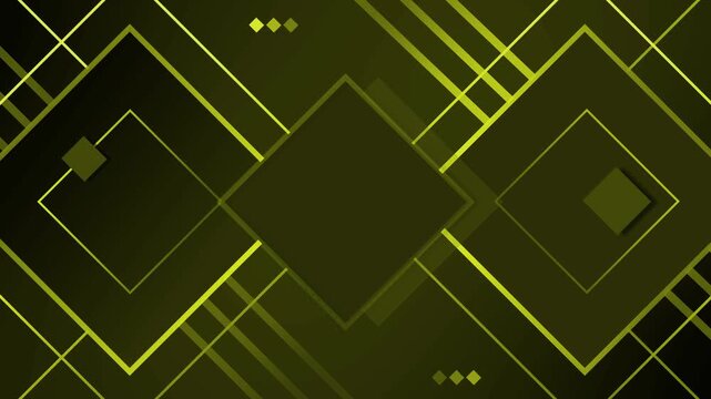 Modern dark geometric background animation, Abstract geometric background with dark squares and diagonal lines