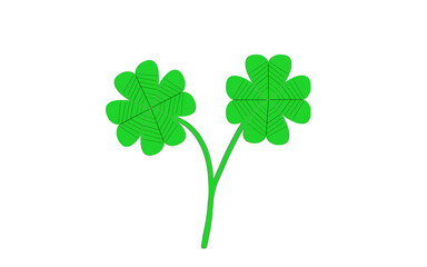 Vibrant green clover leaves symbolizing luck and nature