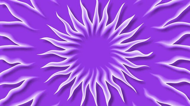 Abstract radial starburst with wavy petals background animation