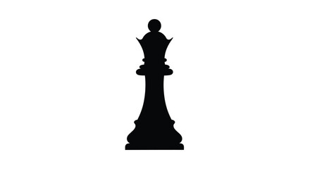 A striking black queen chess piece displayed as a bold silhouette © RASHIDA