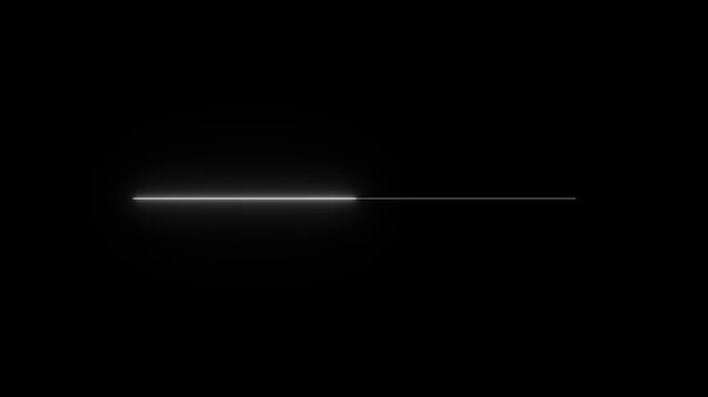 A stark minimalist image features a thin bright horizontal line cutting through a field of absolute blackness creating a sense of isolation