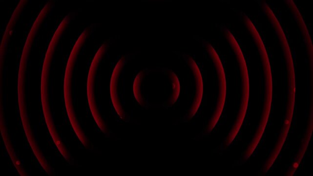 Concentric dark rings wave abstract background animation