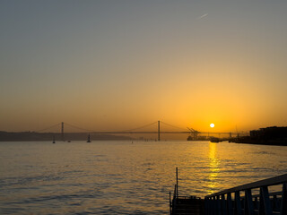 Fototapeta premium sunset on the river