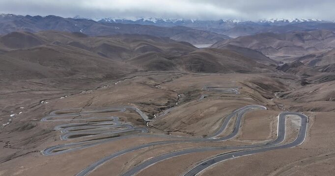 108 bends of Mount Everest in tibet, China