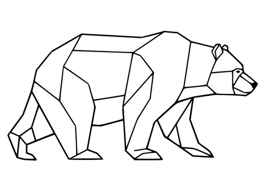 Uma imagem gerada com base no seu comando de entrada
Geometric line art illustration of a bear walking, concept for logo design, branding, and mascot creation