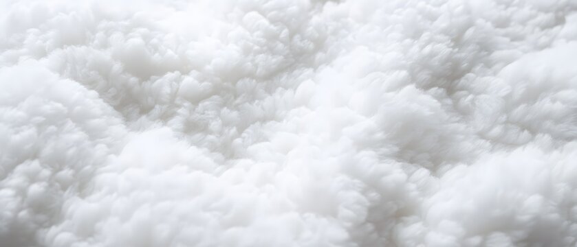 Close up of soft white fluffy material for abstract background