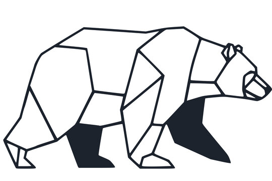 Uma imagem gerada com base no seu comando de entrada
Geometric line art illustration of a bear walking, concept for logo design, branding, and mascot creation