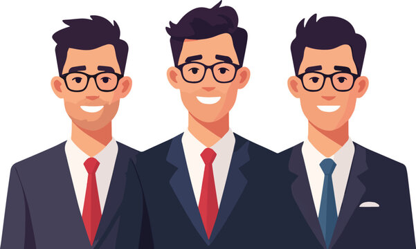 business, squadra, persone, uomo, donna, gruppi, uomini d'affari, uffici, lavoro d'equipe, addicersi a, lavoro, persona, partenariato, vettoriale, avatar, di successo, successo, sorriso, illustrazione