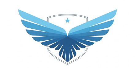 Eagle Wings Shield Logo