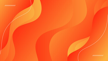 Abstract Orange Fluid Wave Background with Smooth Gradient