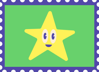 Cute Happy Star Stamp for Kids and Fun Designs