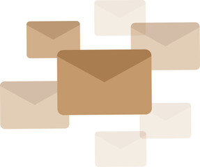 The graphic illustrates the widespread distribution of electronic mail.