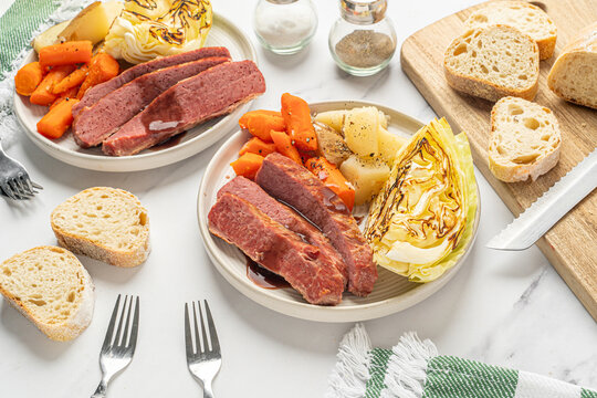 Corned beef and cabbage St. Patrick's Day meal