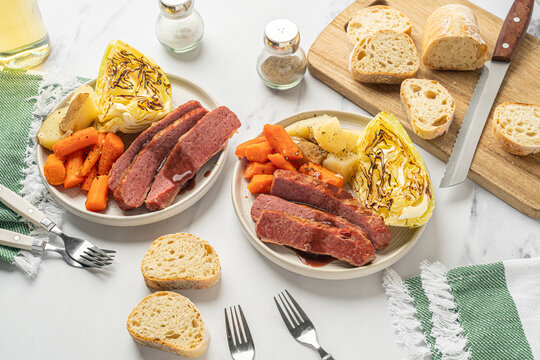 Corned beef and cabbage St. Patrick's Day meal