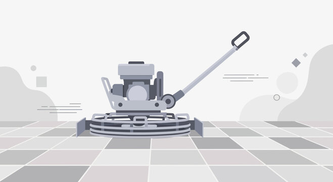 Industrial Power Trowel Machine Smoothing Concrete Floor Surface