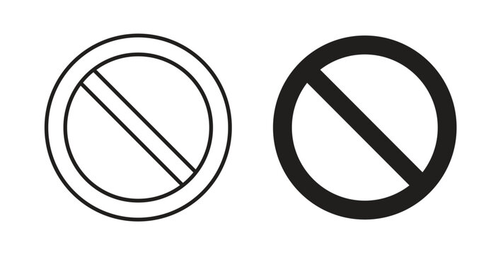 Blocked icon symbol vector illustration. vector flat clipart object eps10