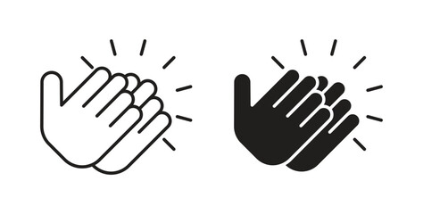 Fototapeta premium Clap icon symbol vector illustration. vector flat clipart object eps10