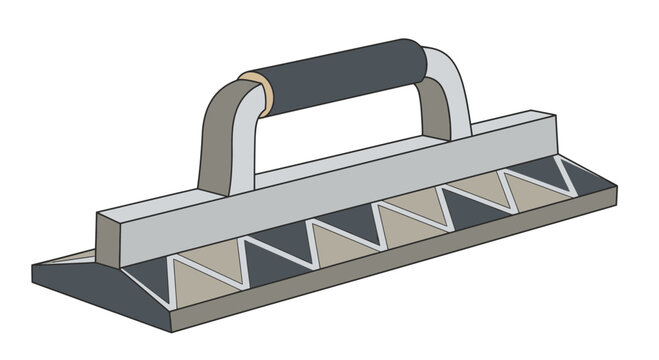 Industrial Trowel Tool for Concrete and Masonry Work Isolated on White