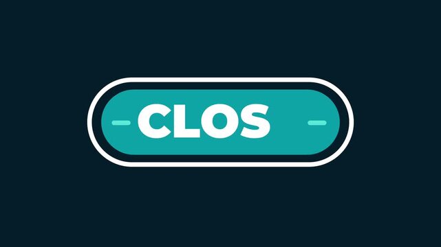 close sign, Clean, modern graphic for a small business, excellent as a close button or label