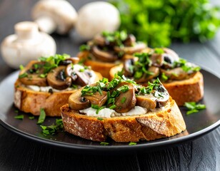 Bruschetta mit Pilzen