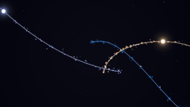 Celestial dance: two star systems orbiting a bright central star