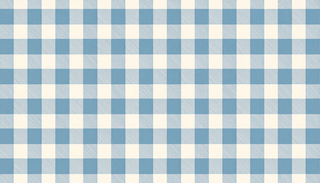 Seamless dusty blue gingham check pattern background. Dusty blue gingham check pattern. Classic farmhouse style textile background for fabric print, wallpaper, nursery decor, wrapping paper design.