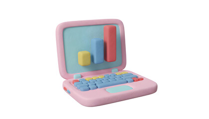 Colorful Toy Laptop for Children Learning and Playtime.