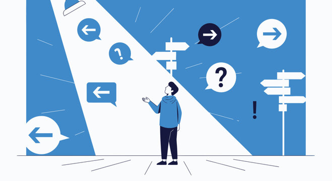 Navigating Uncertainty Seeking Direction Crossroads Of Decision Making