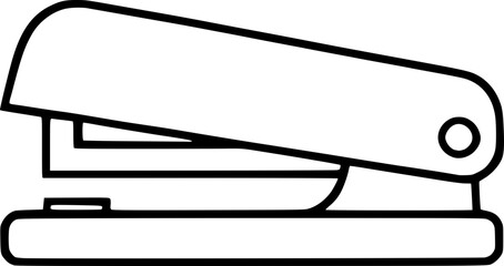 Minimalist and clean vector outline of a stapler. Perfect for educational designs, posters, presentations, websites, social media, and learning materials.