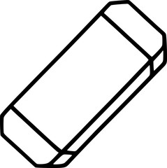 Fototapeta premium Minimalist and clean vector outline of an eraser. Perfect for educational designs, posters, presentations, websites, social media, and learning materials.