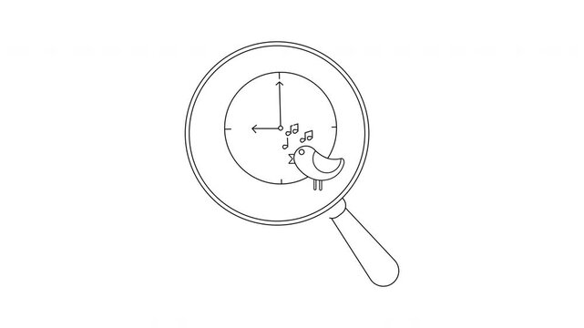 Cuckoo Clock Illustration - A Detailed Look at Time and Nature.
