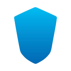 Obraz premium Modern Blue Shield Vector Icon with Gradient, Security Protection and Safety Symbol for Software and Cyber Security, Isolated Flat Shield Shape for Branding, Logo Design and App Interface