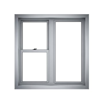 A double hung window with a single hung window on the left