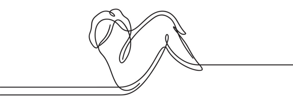 Delicious crispy fried chicken wing continuous line drawing vector illustration for fast food restaurant menu or culinary design.