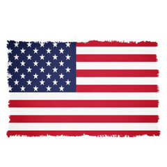 A worn american flag waving in the wind