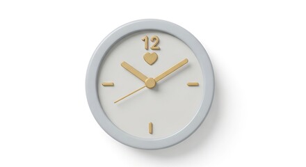 Modern wall clock with minimalist design and golden accents  