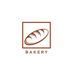 Obraz premium Bakery bread loaf logo vector icon illustration for food and pastry store