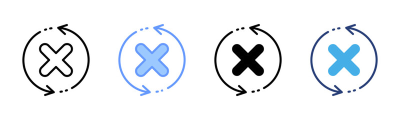 Task Control icon set multiple style collection