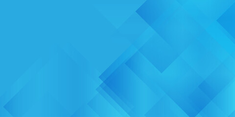 Abstract blue geometric background with overlapping transparent square shapes and diagonal lines for modern tech design