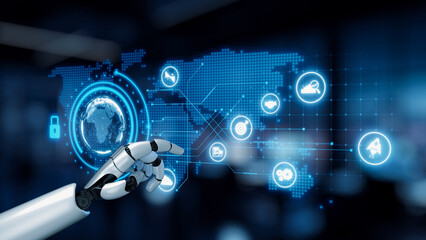 AI strengthens cyber security with artificial intelligence threat detection, AI-based protection layers, and virtual assistant alerts against breaches. Kernel © InfiniteFlow