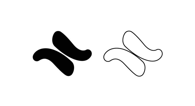 Abstract double s shaped designs with black and white color Vector