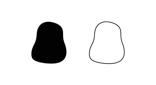 Black hat outline design minimalist style vector art illustration Vector