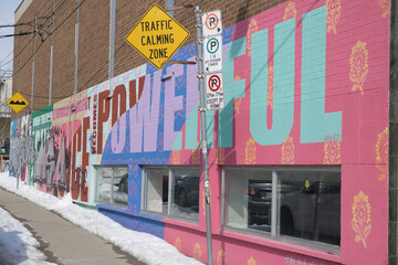 Obraz premium mural on the exterior of 487 Craven Rd, a property in the Gerrard India Bazaar area, Toronto