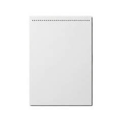 Minimalist white booklet with a plain, unmarked cover on a light background